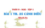 Bài 1 trang 25 Toán 9 Cánh diều Tập 1